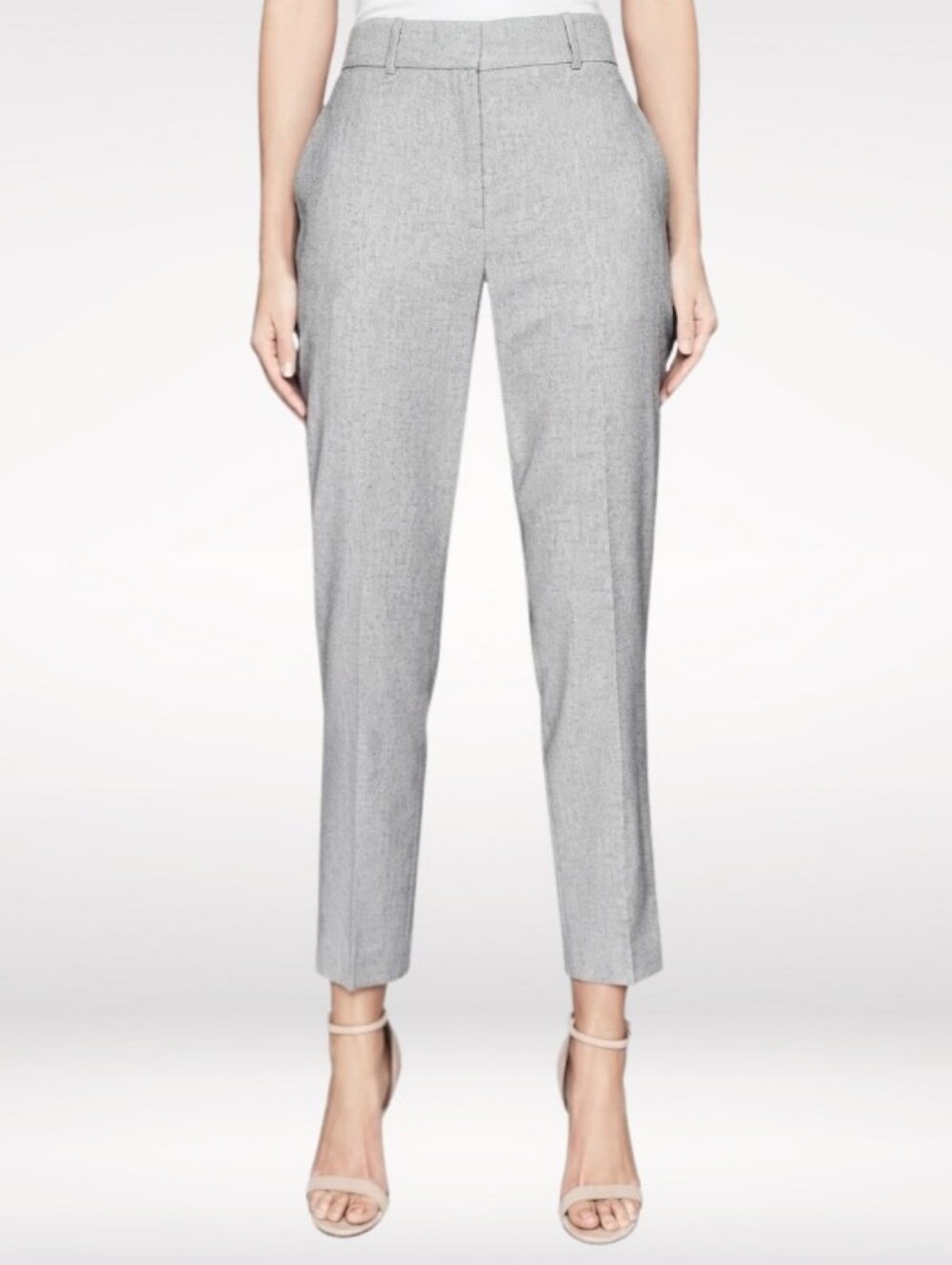 REISS Thea Light Grey Wool Blend Tailored Trousers Pants Formal Office Sz 6 NWOT